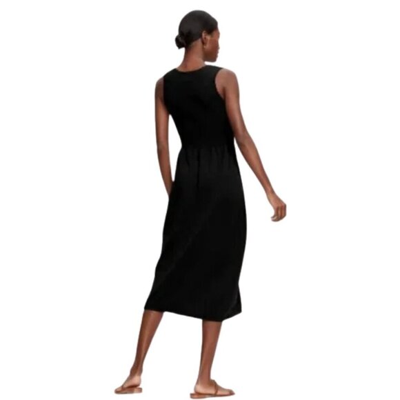 NEW Michael Stars Irene Black Sleeveless Ribbed Knit Midi Dress Sz. XS - Picture 2 of 6